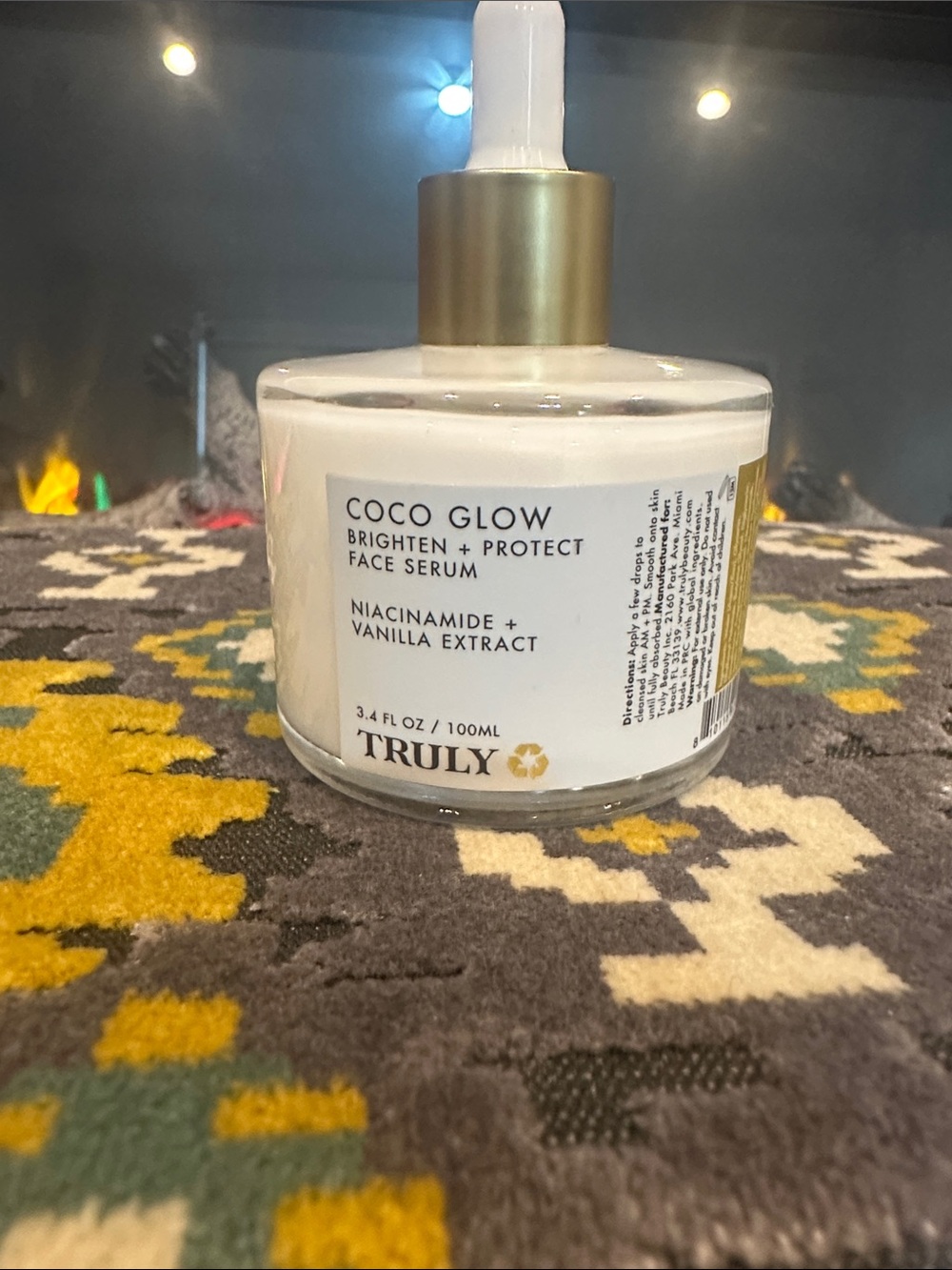 TRULY Coco Glow Face Serum — Cream & Gold Accents